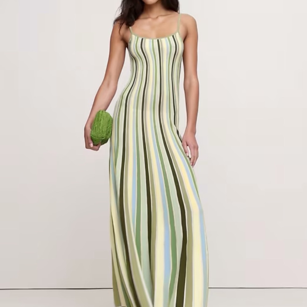 Banana Republic | Dresses | Banana Republic Sculpted Stripe Maxi Dress |  Poshmark